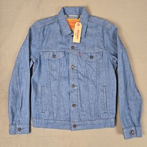 Levi's Denim Jacket Mens Medium Classic Retro Type 3 Light Blue Jean Trucker NWT